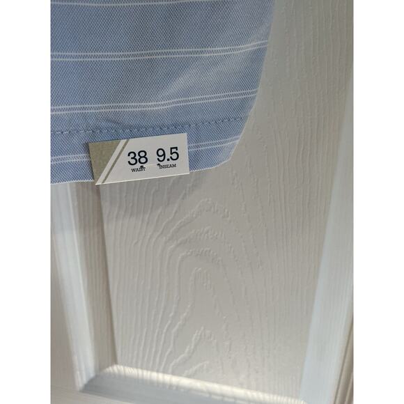 Izod  Saltwater The Washed Chino Flat Front Shorts Blue Size 38x9.5 NWT - Picture 3 of 7